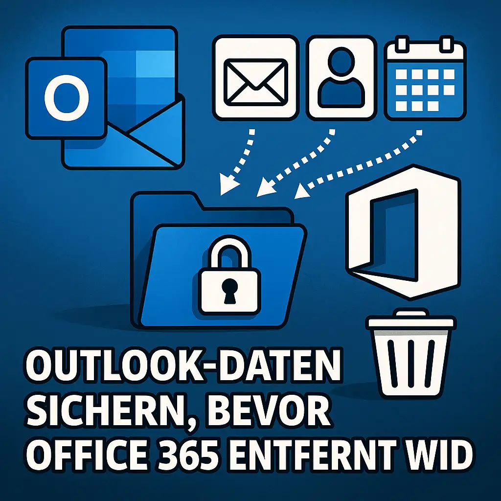 Outlook E-Mails und Kontakte vor der Deinstallation sichern