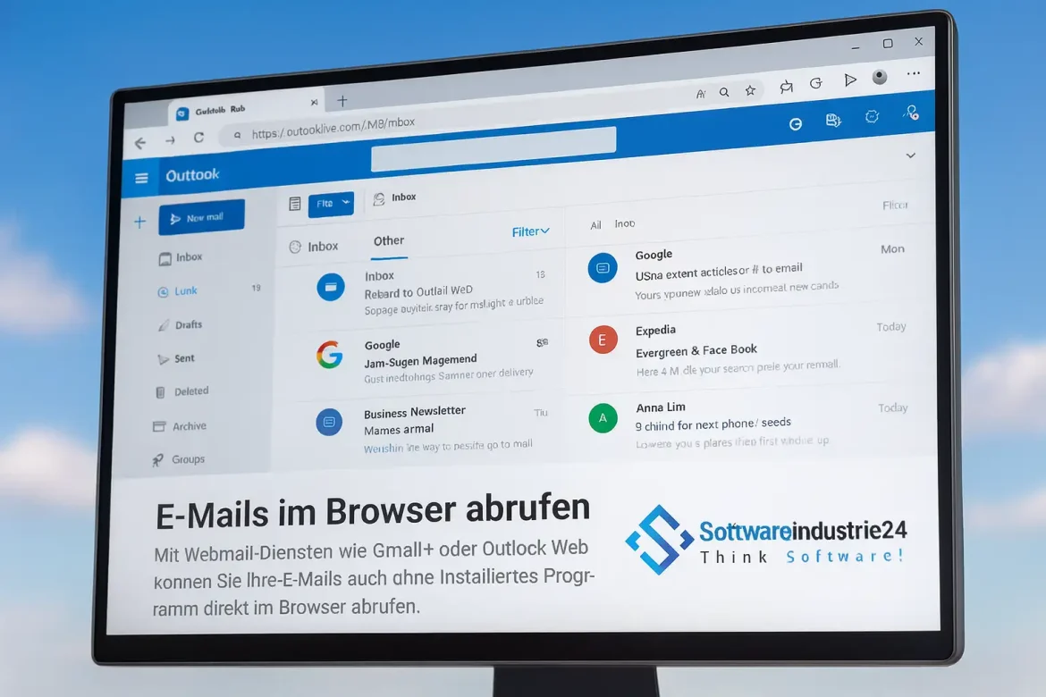 E-Mails über Webmail im Browser abrufen ohne Office Paket
