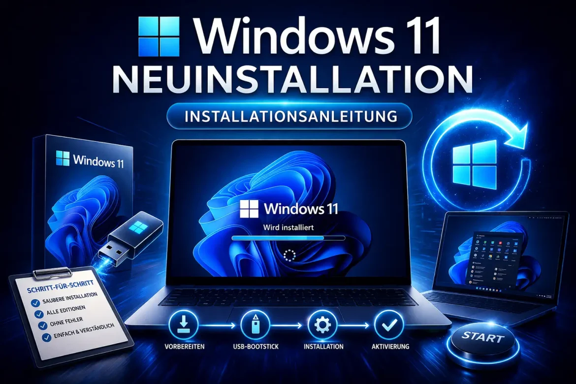 Windows 11 Neuinstallation Schritt für Schritt Anleitung