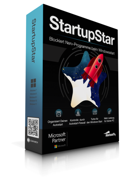 Abelssoft Startup Star | für Windows | Zertifizierter Shop | Blitzversand