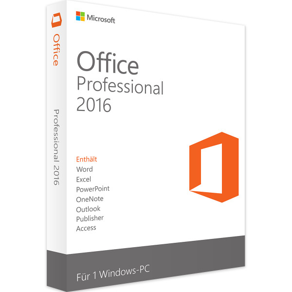 Microsoft Office 2016 Professional | Windows | Zertifiziert | Vollversion