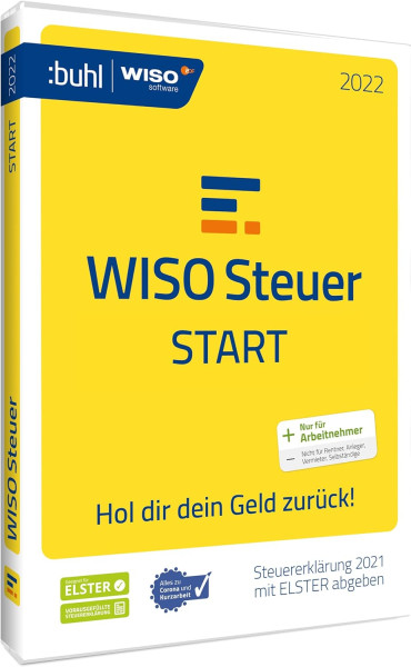 WISO steuer Start 2022 (für das Steuerjahr 2021) | für Windows | Sofortdownload | Jetzt kaufen