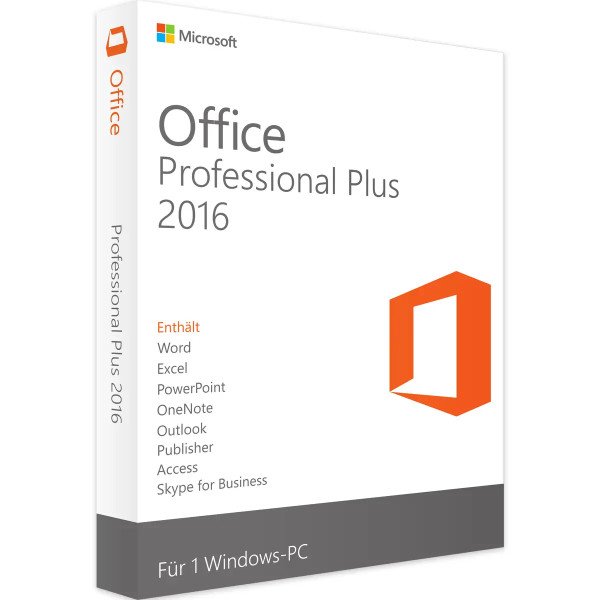 Microsoft Office 2016 Professional Plus | für Windows | 1 - 5 Benutzer