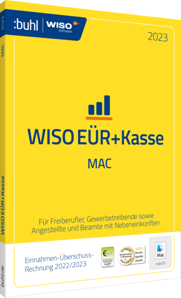 WISO EÜR & Kasse 2023 | für Mac | Sofortdownload | Blitzversand