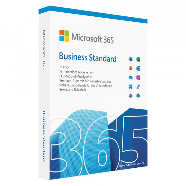 Microsoft Office 365 Business Standard | PC/MAC/Mobilgeräte | Zertifizierter Shop