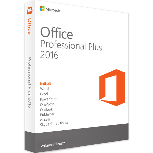 Microsoft Office 2016 Professional Plus | für Windows - Volumenlizenz